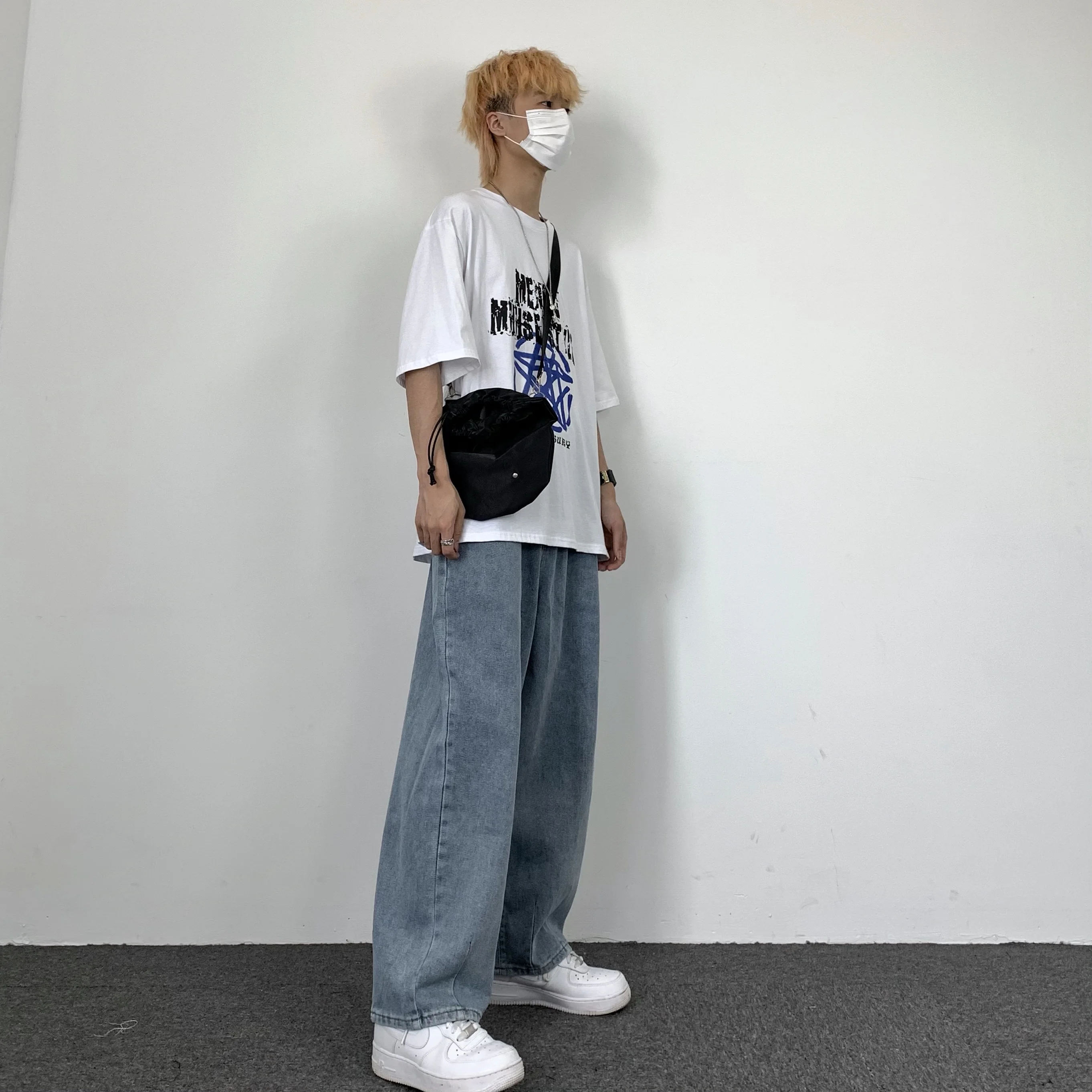 Men's Jeans Solid Color Loose Jeans Hip Hop Men's Pants Y2k Pants Jeans Fashion Streetwear Brand Jeans Jeans Aestethic Denim