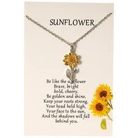 tulx delicate romantic sunflower pendant necklace lovely daisy flower chain choker necklace women jewelry accessories