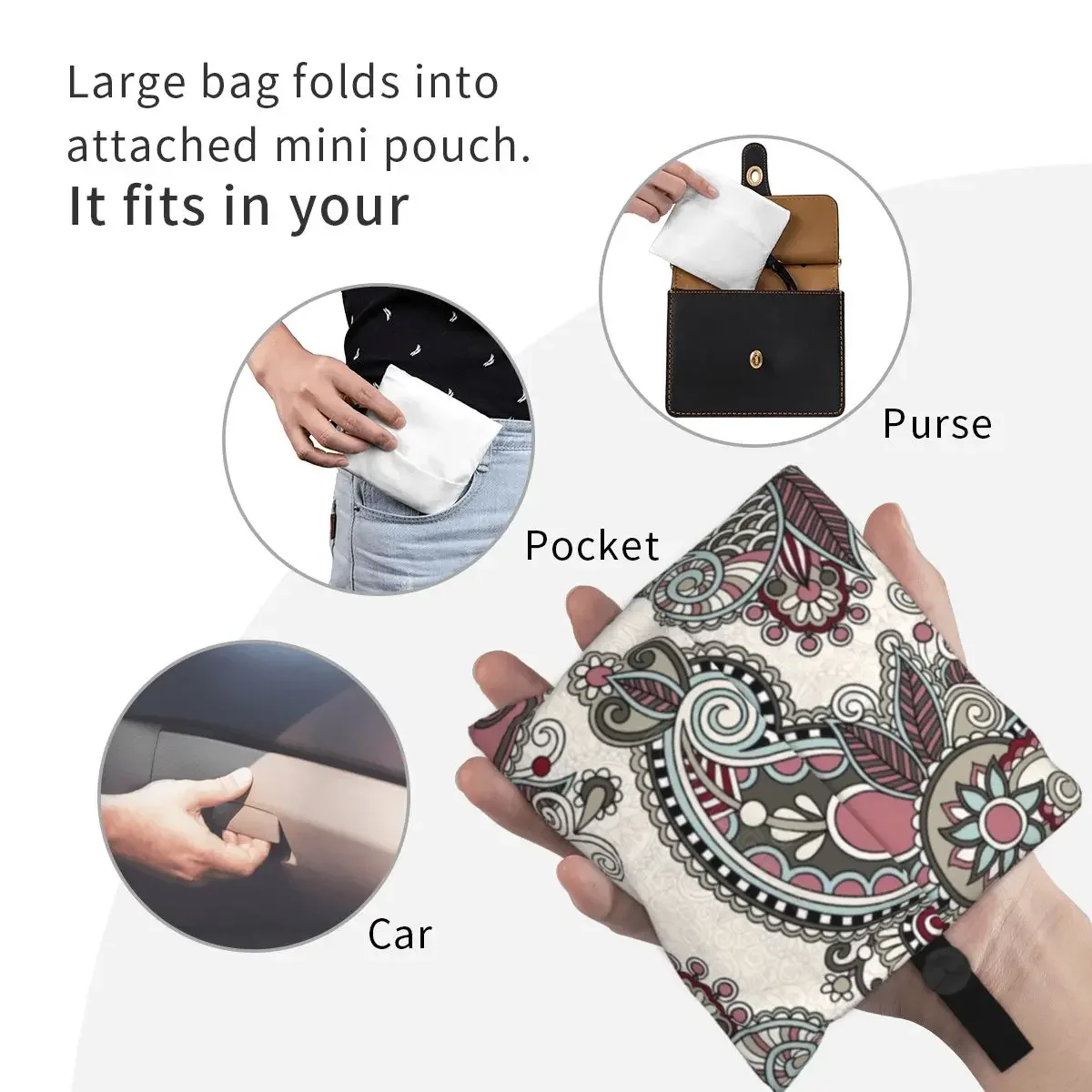 Цветные сумки для покупок с изображением цветка мандалы модная сумка-шоппер