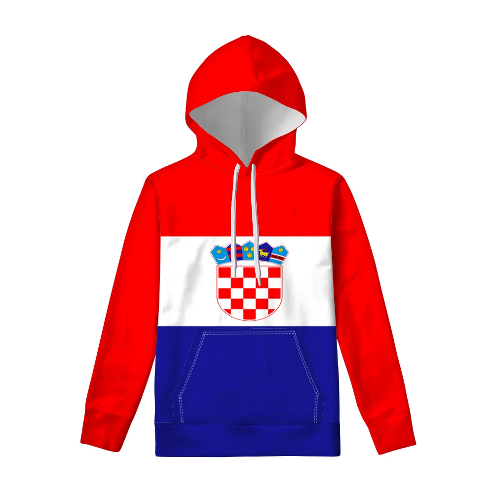 Croatia Zipper Hoodie Free Custom Name Number Team Logo Hr Pullover Hrv Country Croatian Nation Hrvatska Republic Flag Clothes