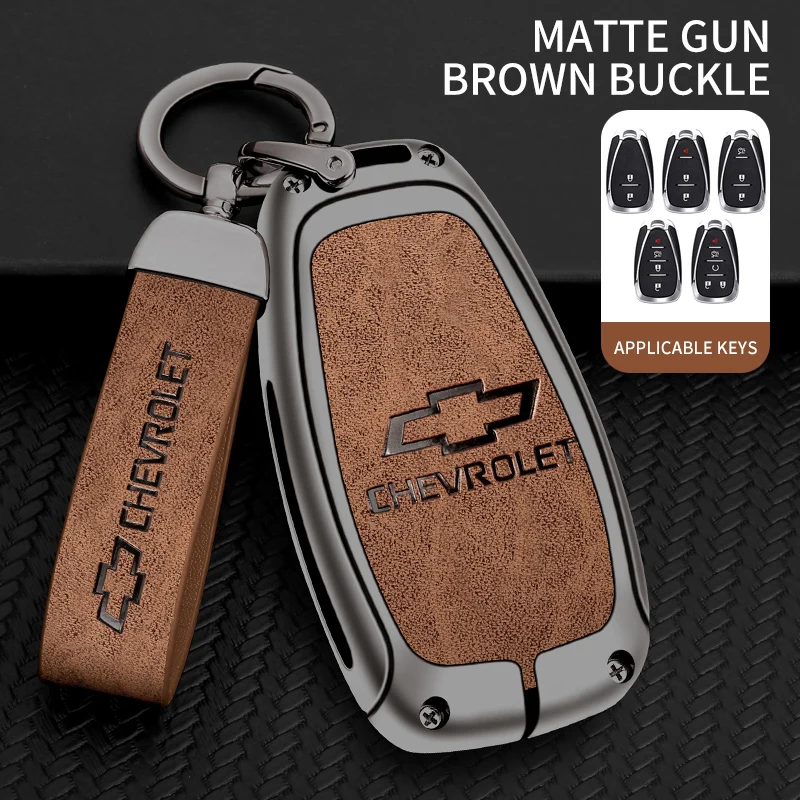 

Кожаный чехол для ключей от автомобиля из цинкового сплава Chevrolet Aveo Bolt Onix Cruze Spark Cavalier Colorado Lacetti Traverse Silverado Tracker