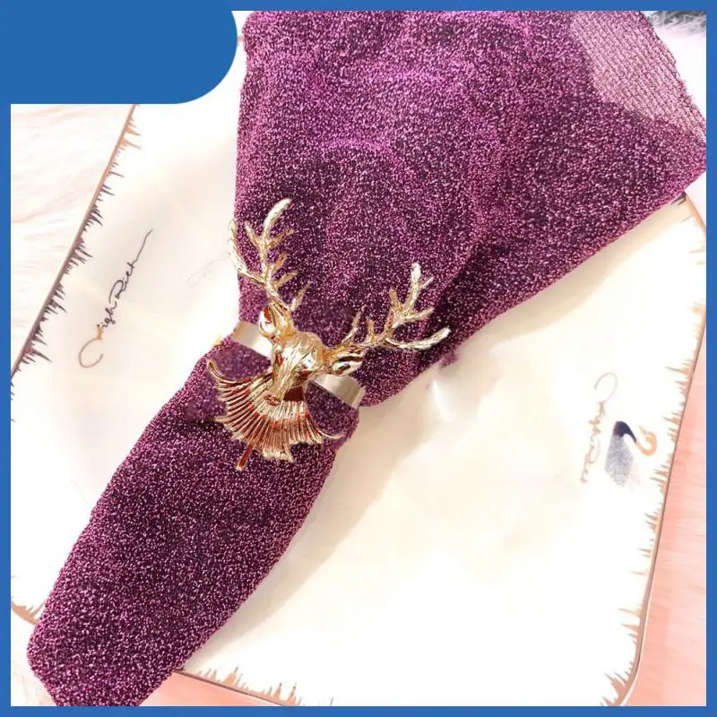 

12 шт., кольцо для салфеток в виде головы оленя