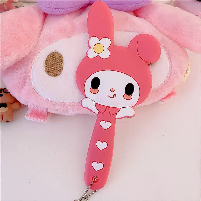 

Kawaii Sanrio аниме My Melody Kuromi мягкое милое зеркало для девочек портативное зеркало для макияжа силиконовая ручка Зеркало Рождественский подарок ...
