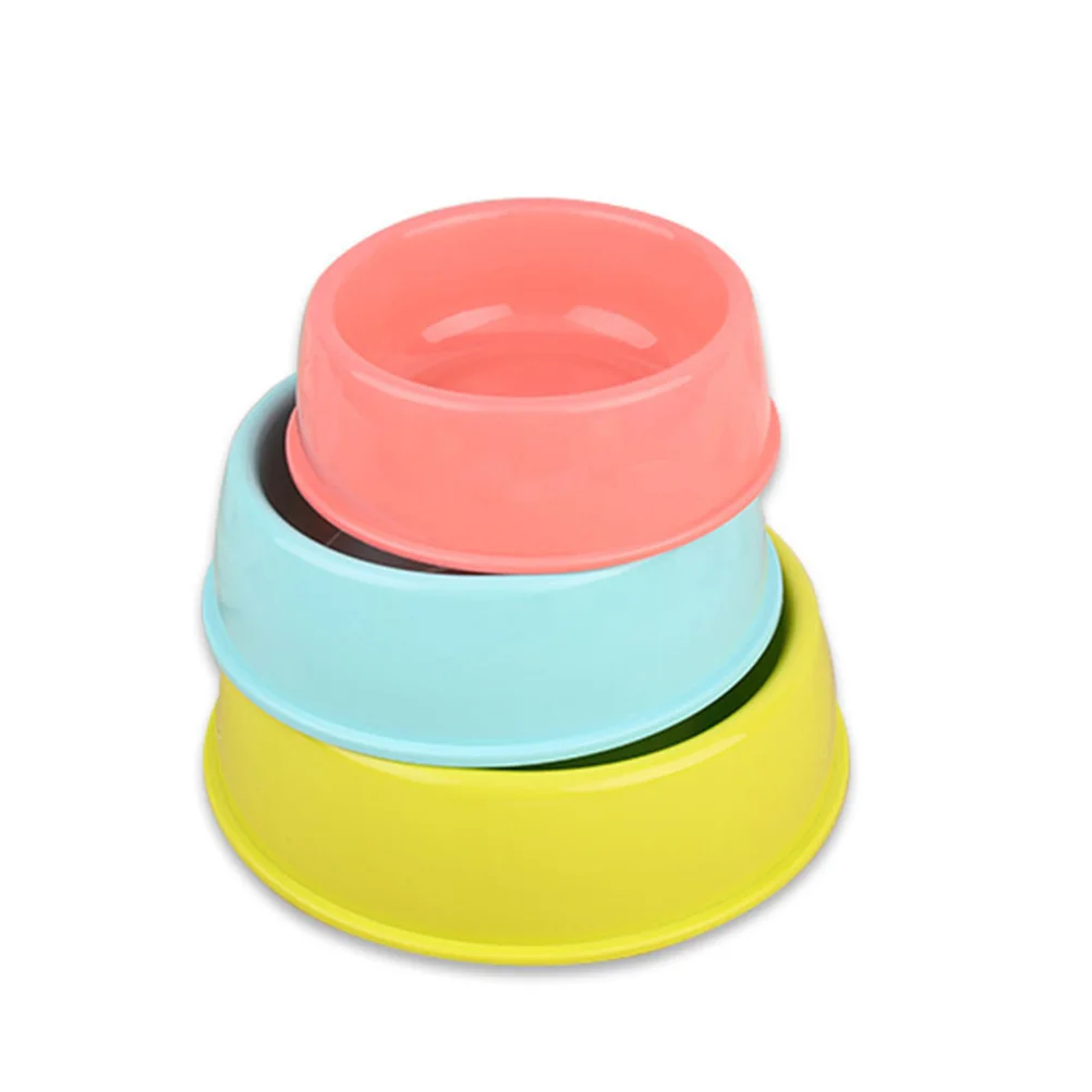 

3pcs Bowl Candy Colored Round Practical feeder Bowl Foods Container for Dog Cat