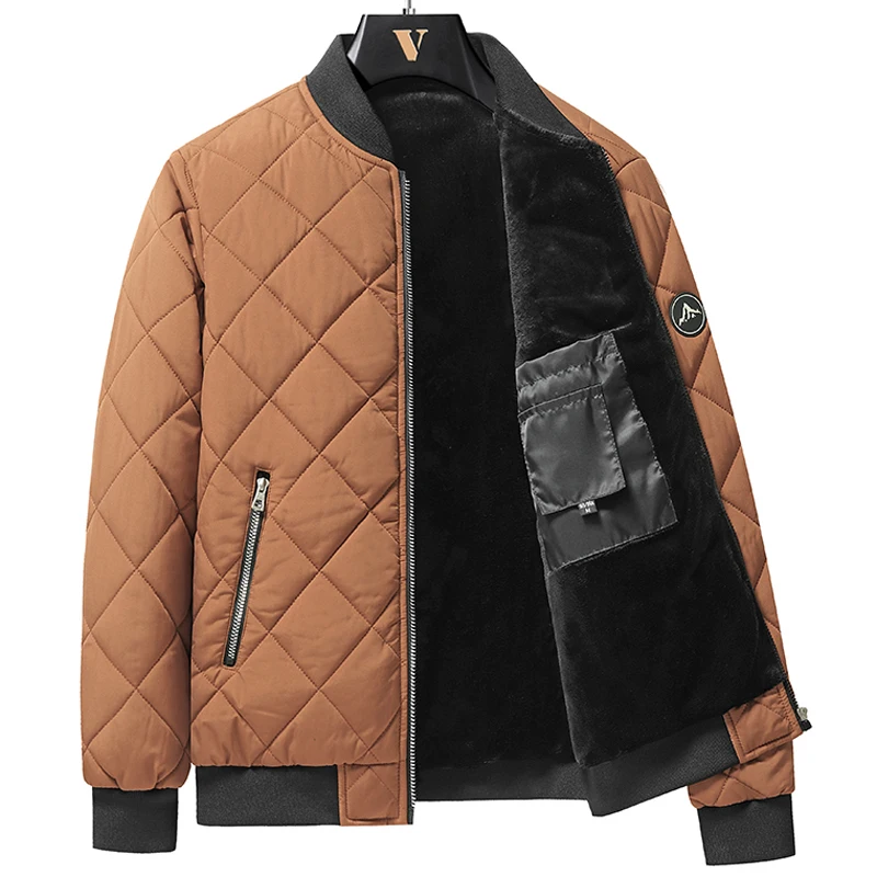 Зимняя куртка больших размеров 7XL 8XL мужские ветровки с воротником-стойкой