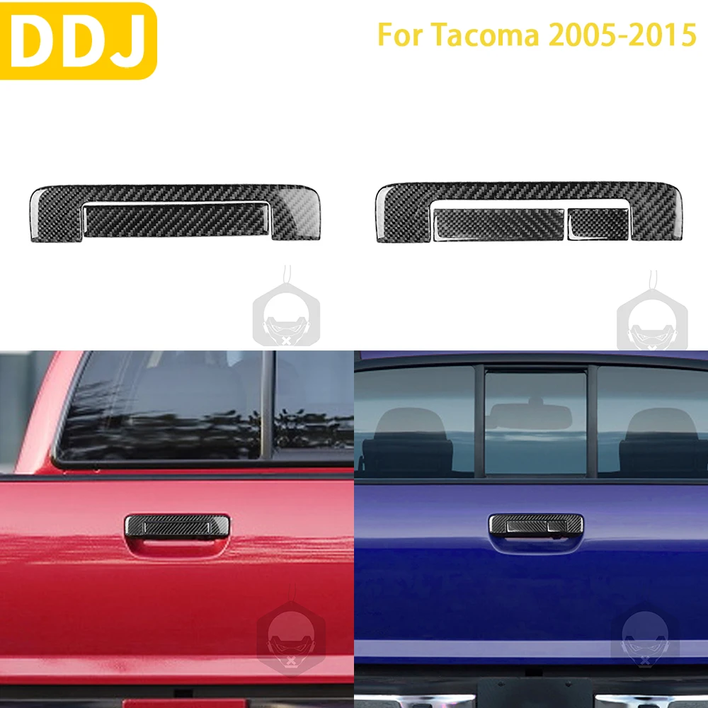 

For Toyota Tacoma 2005-2015 Accessorie Carbon Fibre Car Interior Trunk Handle Trim Sticker Decoration