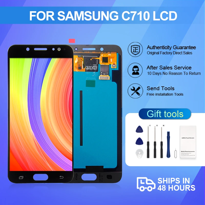 ЖК-дисплей 5,5 дюйма с сенсорной панелью и дигитайзером для Samsung Galaxy C710, 1 шт.