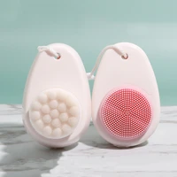 mini size double sides facial cleaning brush dust cover face skin hand black dirt remove clean nylon beauty brush tool