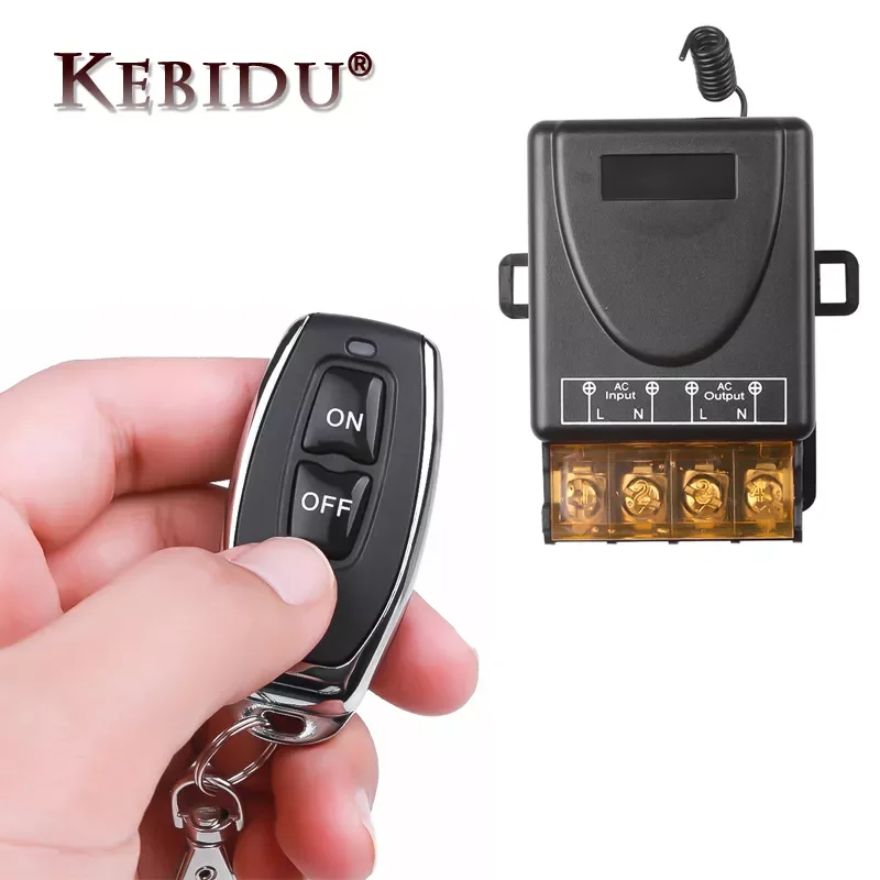 

Kebidu 110V 240V 30A Relay Wireless RF Smart Remote Control Switch Transmitter+ Receiver Module 433MHz Remote controller