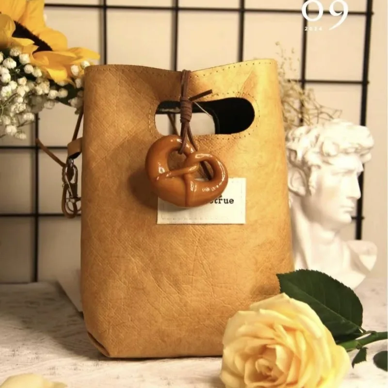 Популярный милый женский завязанный круассан пончик подвеска в виде хлеба новая