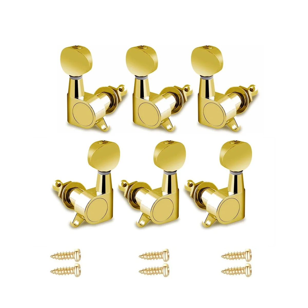 

1Set Oval Head Fully Enclosed Electric Guitar String Knobs Folk Guitar String Winder Tuning Keys