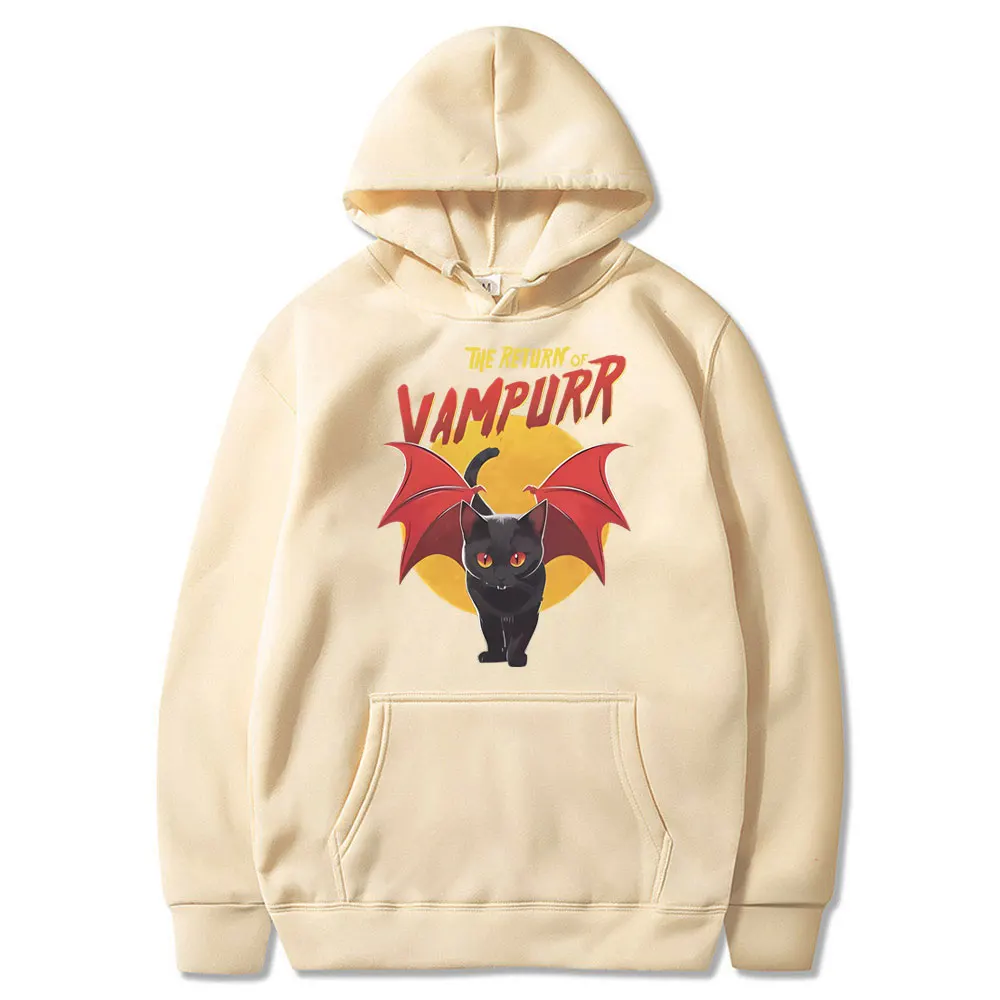 Толстовка с рисунком кошки Vampurr Мужская Флисовая Оверсайз и Женская толстовка