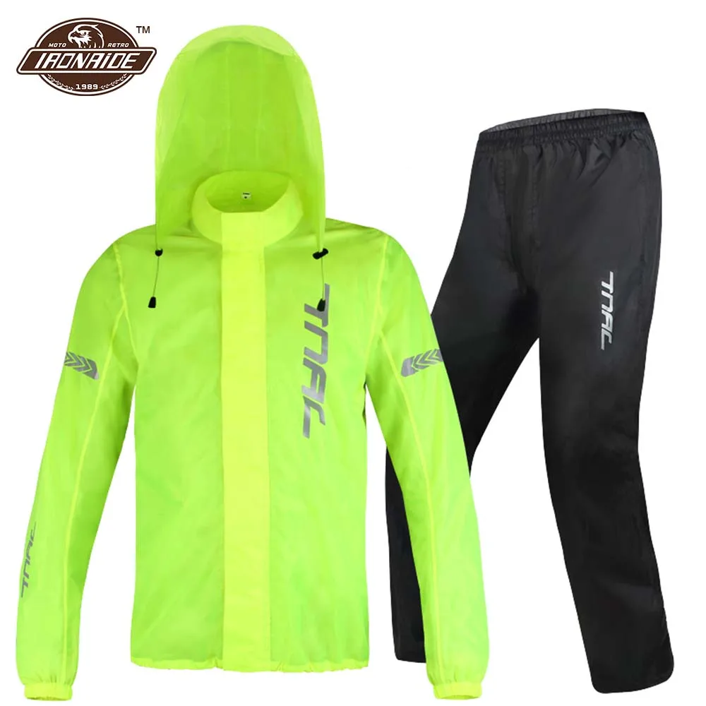 

Wear-resistant Rain Coat Men Waterproof Raincoat Women Split Motorcycle Raincoat Reflective Raincoat Windproof Raincoats