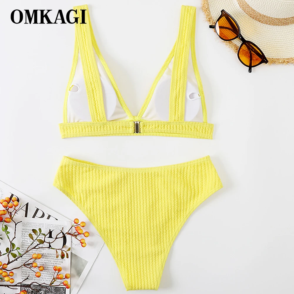 OMKAGI женский купальный костюм бразильский комплект бикини Новый пуш-ап Srting
