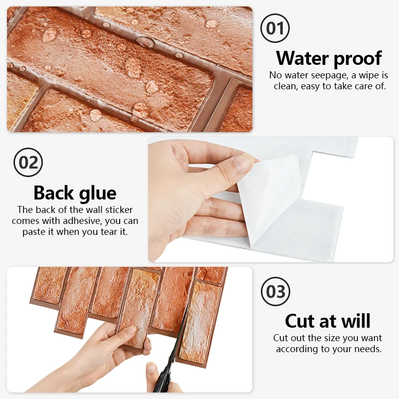 3D стикер на стену самоклеящаяся кухня ванная комната домашний декор стен