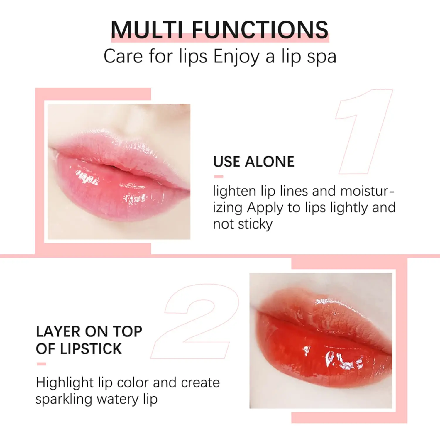 No Logo Lip Oil Set Plumping Glass Finish Moisturizing Lip Gloss Lip Tint Extract Tinted for Dry Lip Private Label Makeup images - 6