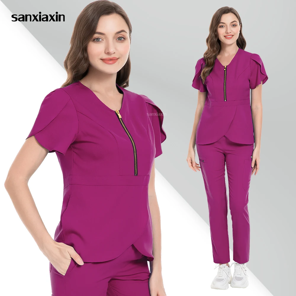 

XXL Medical Nurse Uniform Hospital Pharmacist Workwear Operating Room Scrubs Set Doctor Surgical Nursing Suit Clinical Overalls