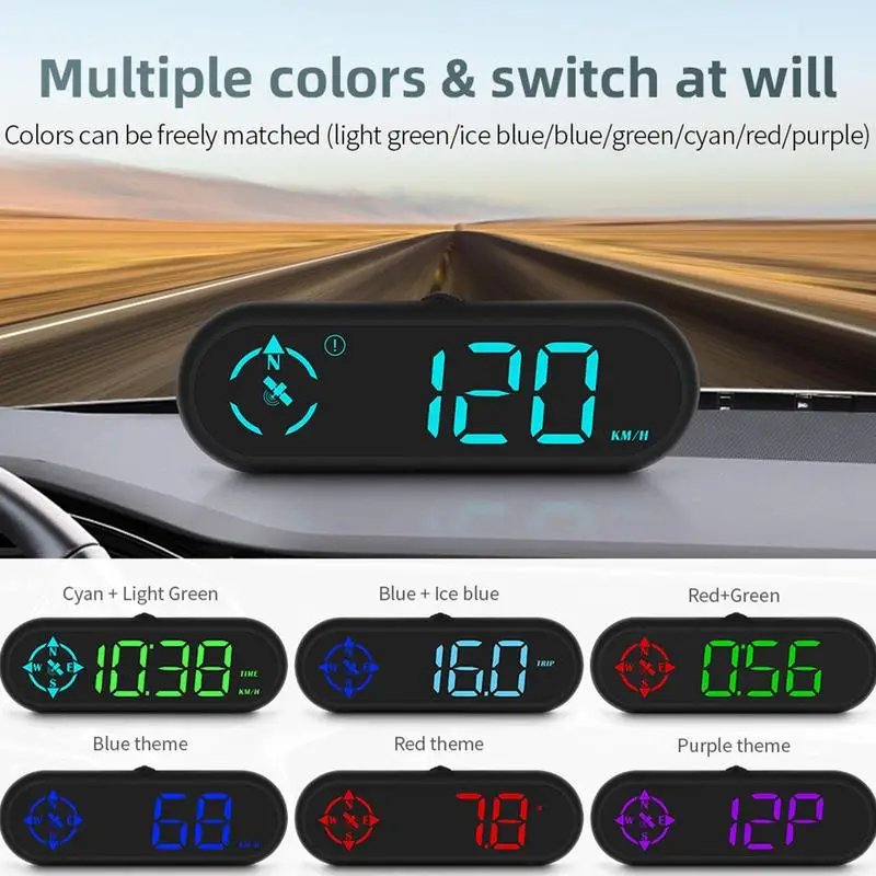 

Цифровой датчик HUD, Портативный GPS-Компас высокой четкости, универсальные цифровые часы с будильником, аксессуары для электроники