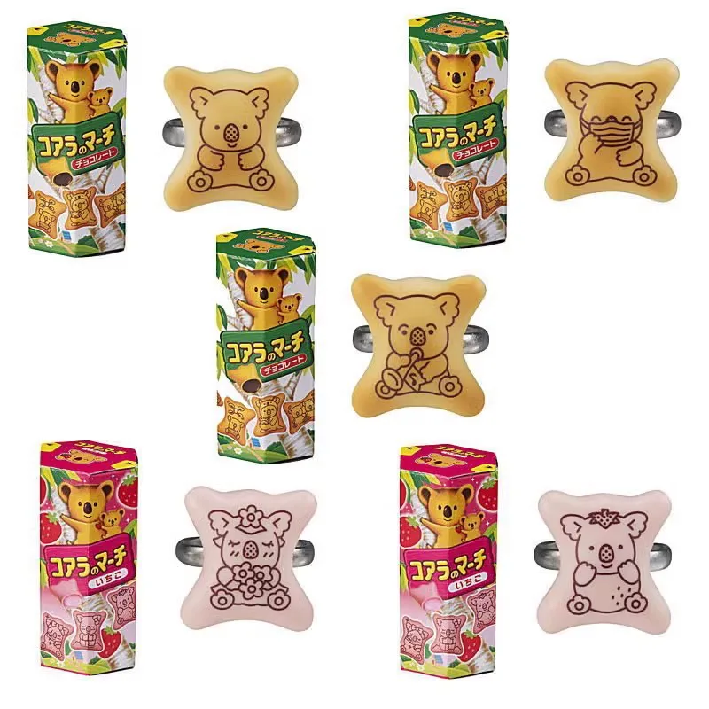 Фото Оригинальный Bandai Gashapon медведь торт Qversion мини закуска печенье аниме экшн-фигурка модели игрушки подарки коллекция мультяшных персонажей №2
