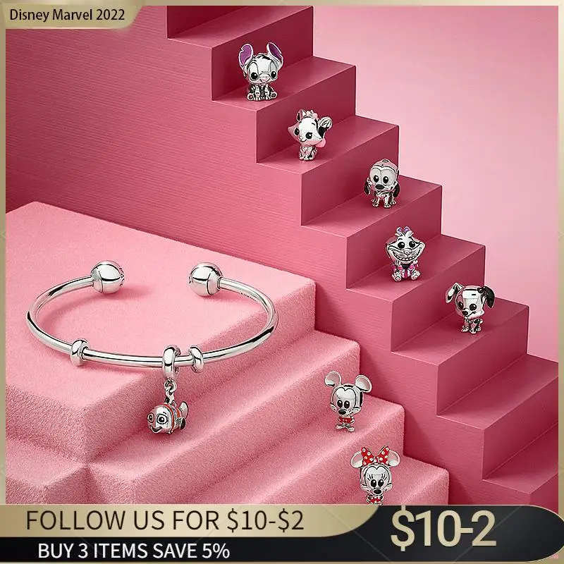 Коллекция Минни и Микки Disney серебряные бусины из искусственного меха кота