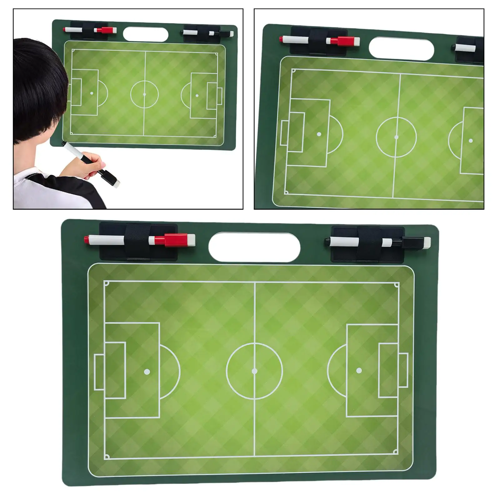 

Marker Board Training Equipment Portable Marker Pen Football Coaching Board Coaches Clipboard Soccer for Teaching Strategy Plan