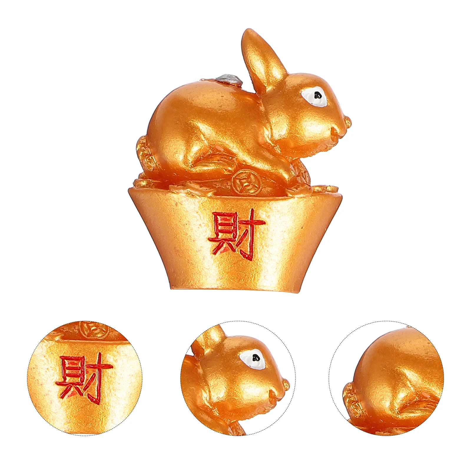 

Rabbit Year Newcupcake Chinese Decor Picks Decorations Bunny Figurine Zodiac Homegadgets The Ornaments Partylucky Statue Cakes