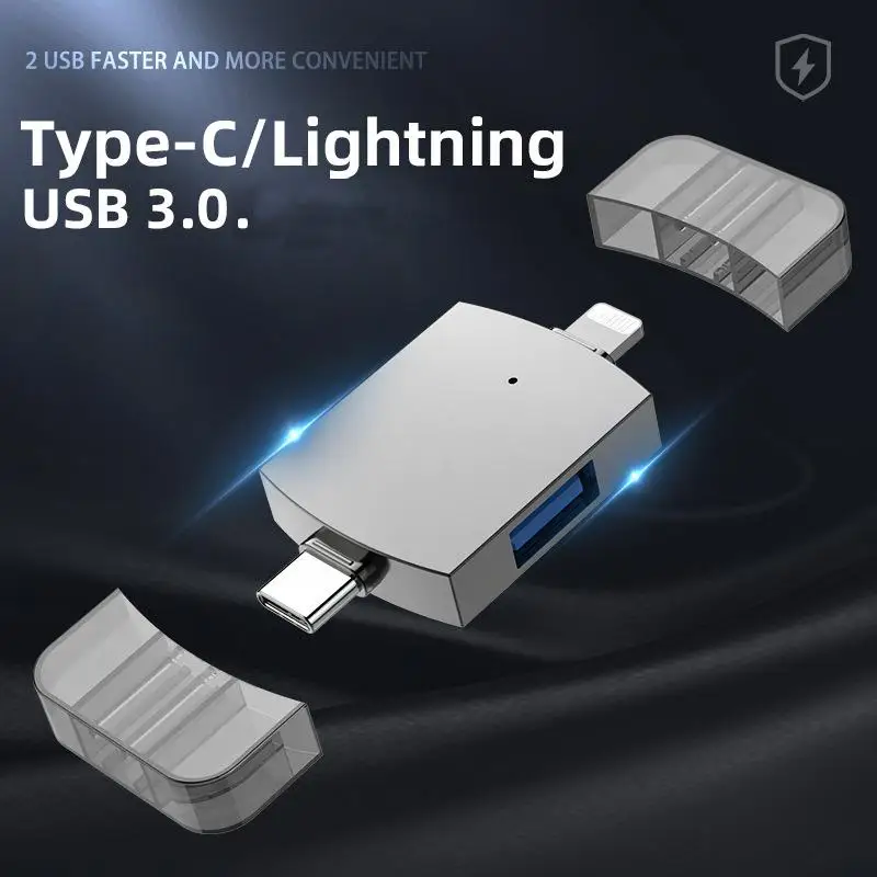 Type C/USB 3.0 OTG Card Reader High-speed Universal TF/USB Smart Memory SD for Android IOS Phone Computer Extension Adapter |