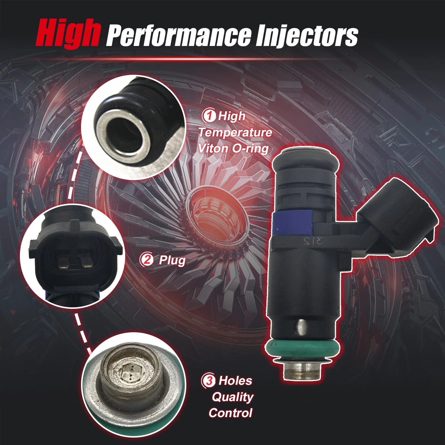 4шт 04E 906031 E Топливные форсунки для VW Polo Van 6R FWD 1 2 TSI 4 TDI 906 031