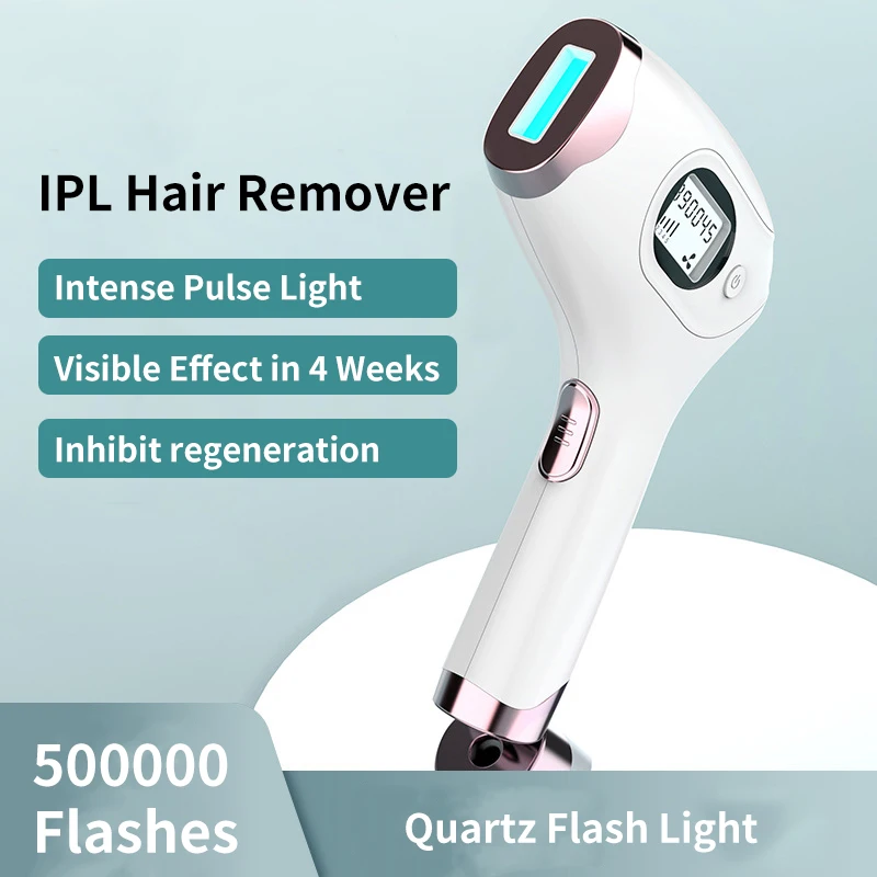 Laser Hair Removal Device IPL Laser Epilator 500000 Flashes Mini Portable Body Facial Hair Remover Machine For Women Men