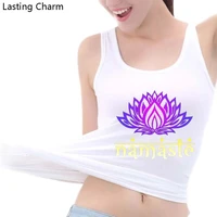 bohemian namaste lotus flower interesting tank top womens yoga sports workout sleeveless top gym top