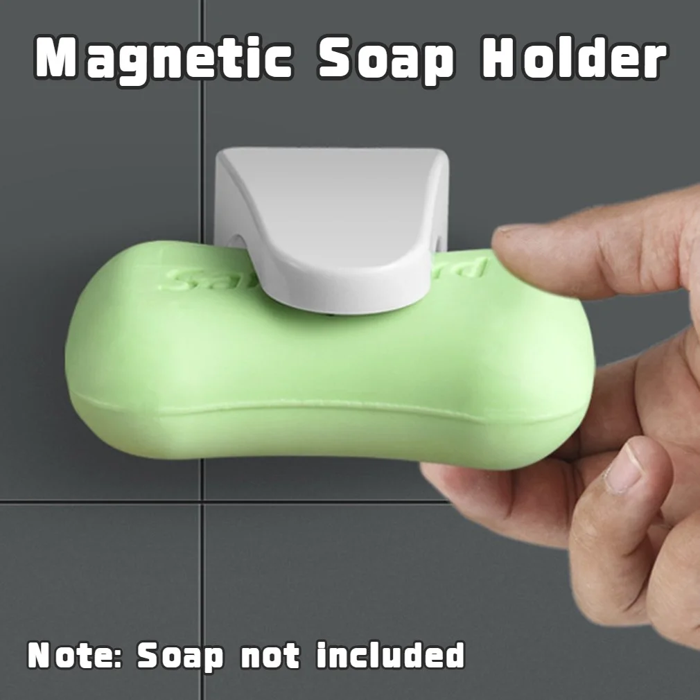 

Soap Dish Wall-mounted Magnetic Soap Holder Vacuum Suction Cup Soap Hanger for Kitchen Bathroom Toilet