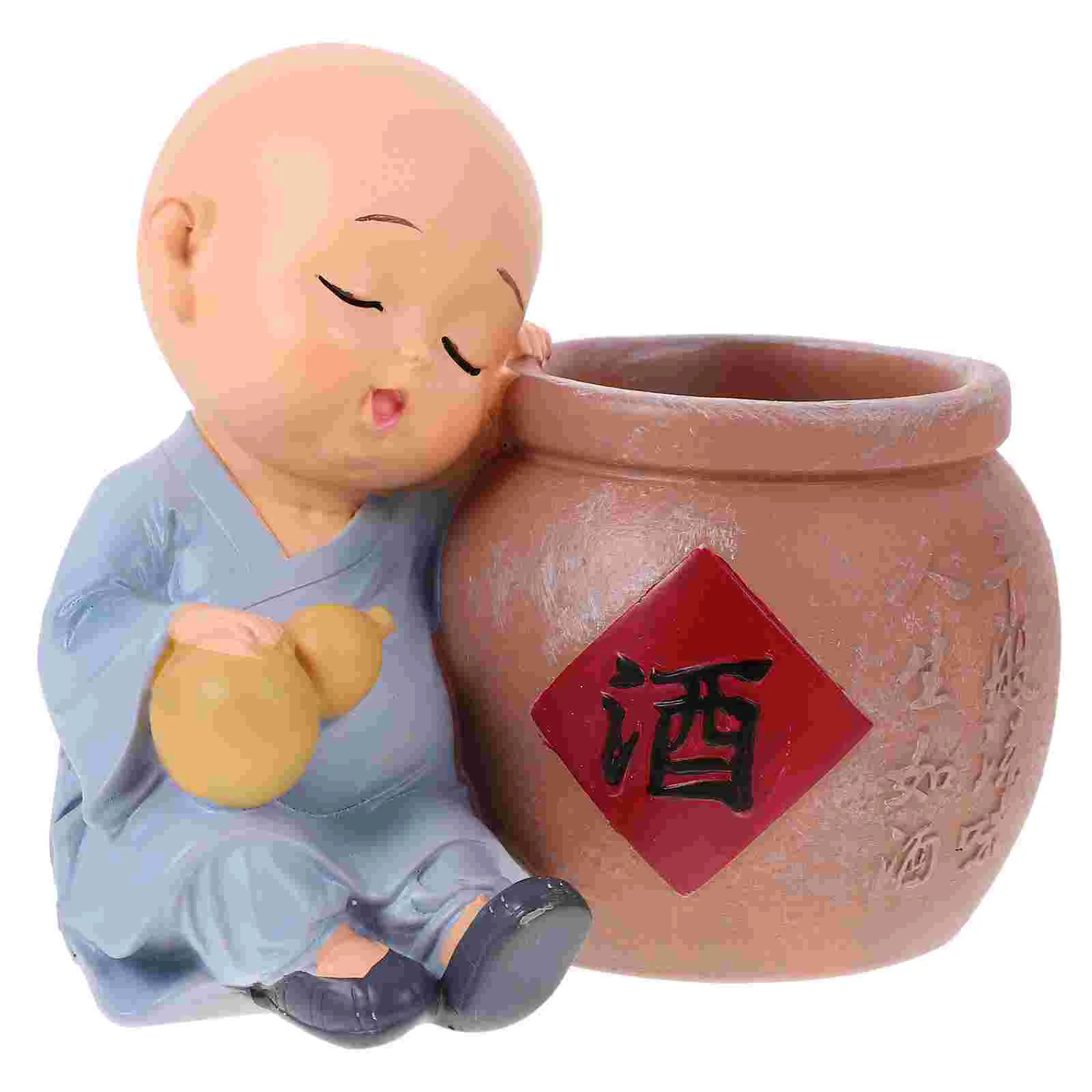 

Car Dashboard Monk Statue Resin Small Monk Statue Chinese Monk Modeling Decor