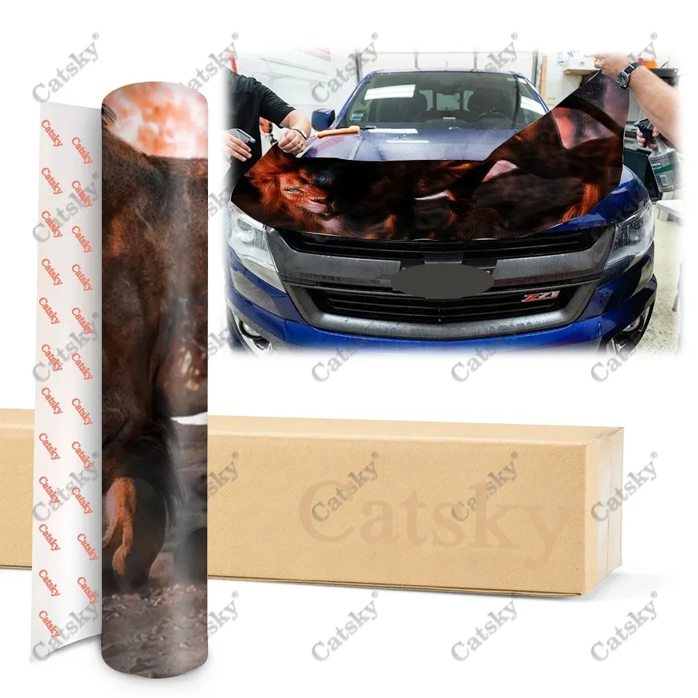 Виниловые Стикеры с изображением Льва галактики животных капота автомобиля