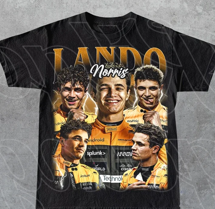 Фото Lando Norris Vintage T-Shirt, Gift For Woman And Man Unisex T-Shirt №2