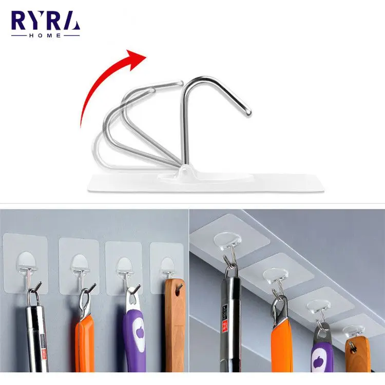

20Pcs Transparent Strong Self Adhesive Door Wall Hangers Hooks Suction Heavy Load Rack Cup Sucker For Kitchen Bathroom Organizer