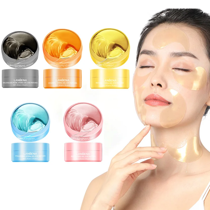 

LANBENA 60Pcs Eye Mask Collagen Eye Patches Hyaluronic Acid Retinol Anti Aging Wrinkles Remove Dark Circles Eye Bags Eyes Masks