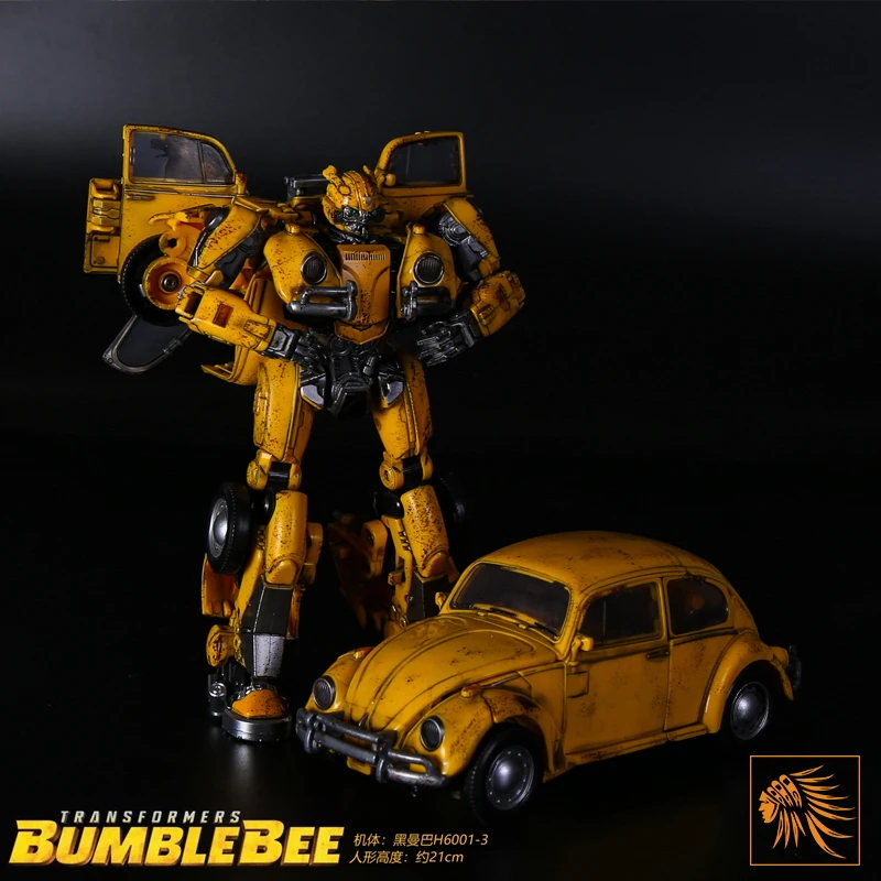 

Transformation Toys Battle Damage Hornet Yellow Bee BMB H6001-3 Alloy Model Deformation Robot Beetle Car Chevrolet Action Figure
