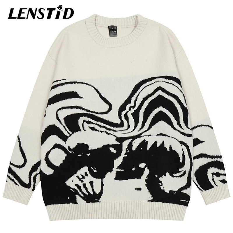 

Джемпер мужской трикотажный в стиле хип-хоп, с графическим принтом