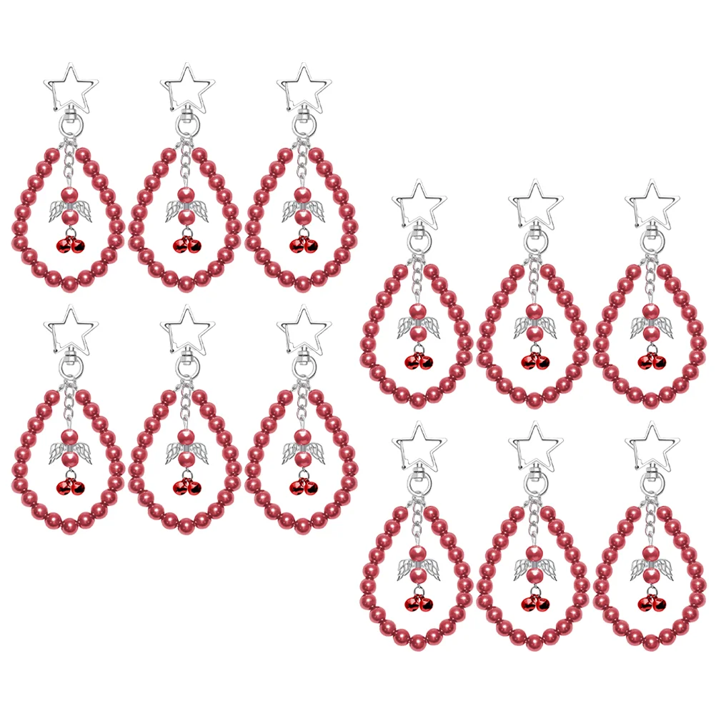 

12 Pcs Christmas Tree Ornaments Bell Decoration Supplies Keychain Xmas Pendant Decorations