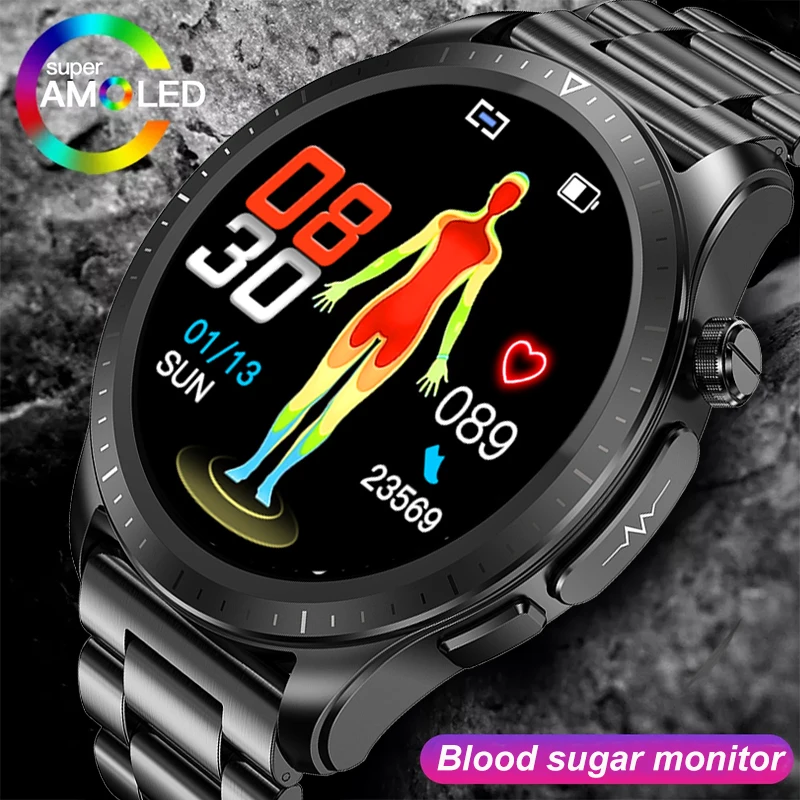 

LIGE ECG+PPG Smart Watch Men Thermometer Laser Monitor Hypertension Hyperglycemia Hyperlipidemia Heart Rate Healthy Smartwatches