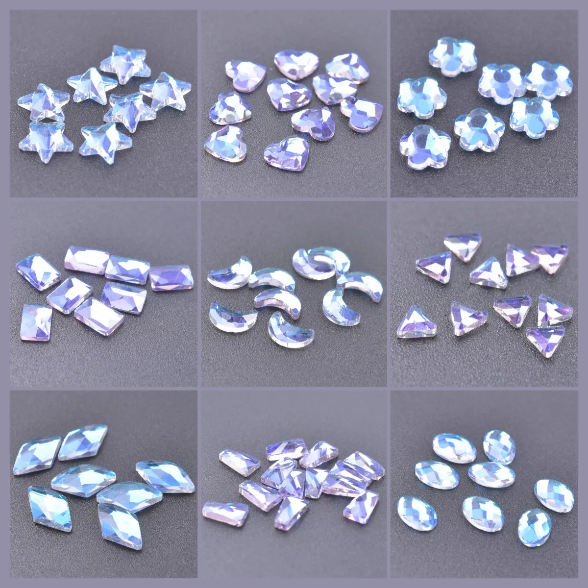 

20Pcs Mixed Rhinestone Crystal Floating Charm Fit Glass Memory Relicario Locket Jewelry Accessories Nail 3D Glitter Decorations
