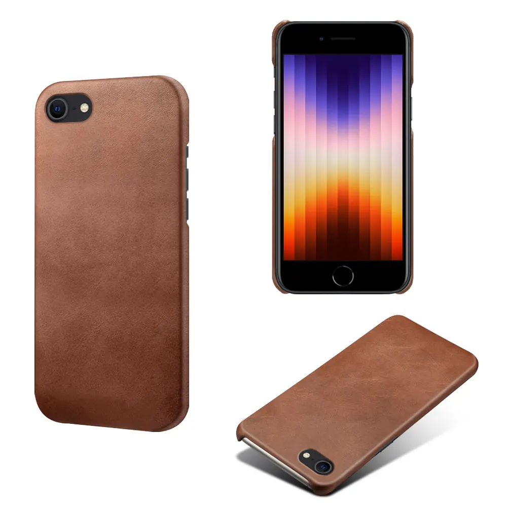 

For iPhone SE 2022 Funda Wearable Slim Coque For Apple SE3 SE 3 (2022) (3rd generation) 4.7" Case SE 2022 Vegan PU Leather Cover