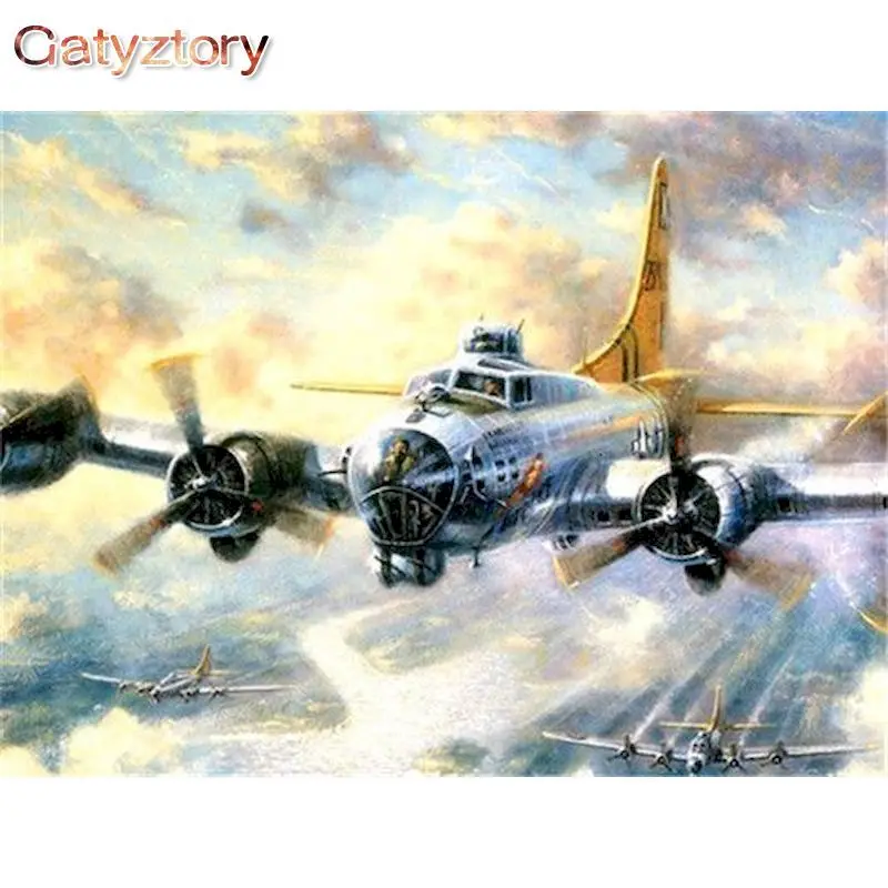 

GATYZTORY Acrylic Paint By Numbers Fighter DIY 60x75cm Oil Painting By Numbers Digital Canvas Painting Scenery Home Decor