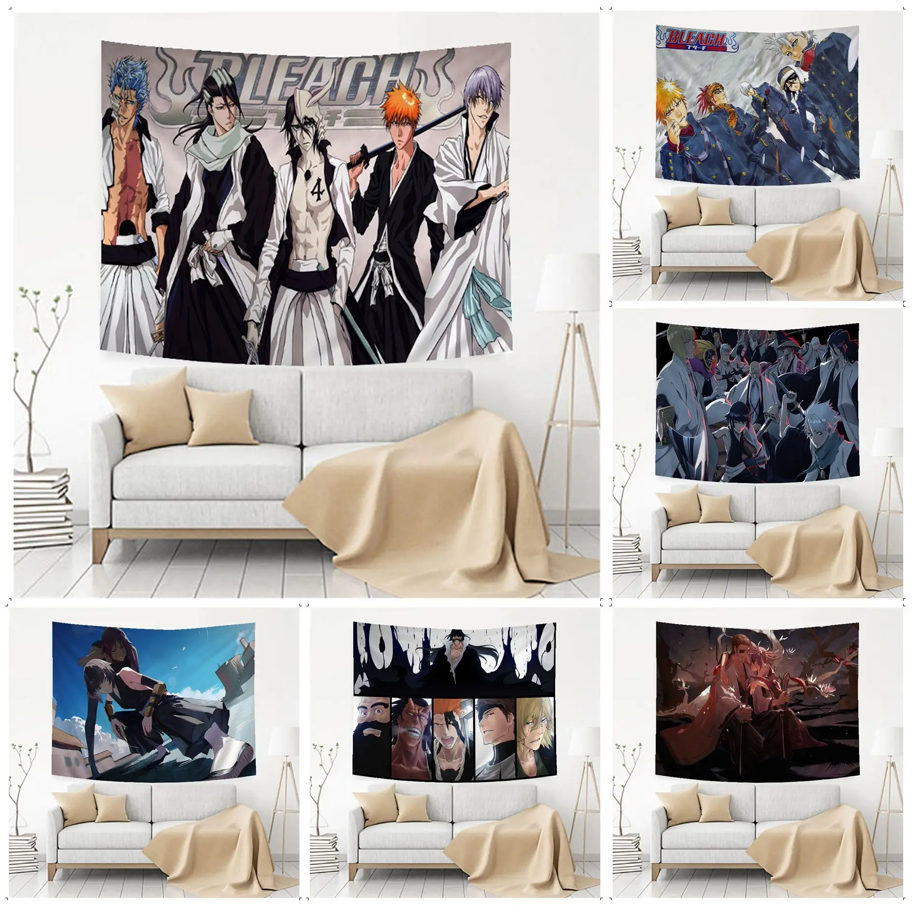 

Bleach Anime Tapestry Home Decoration Hippie Bohemian Decoration Divination Art Home Decor