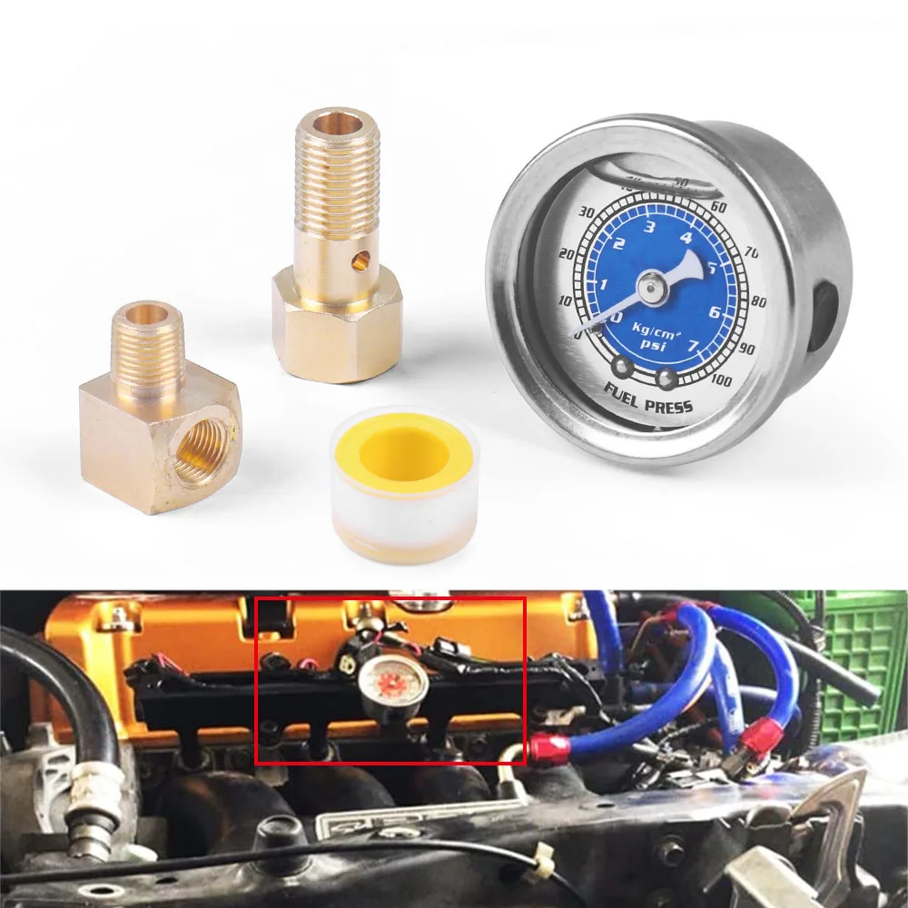 Манометр для топливного масла с жидкостью для Honda Civic CRX Acura Mitsubishi Eclipse манометр для масла