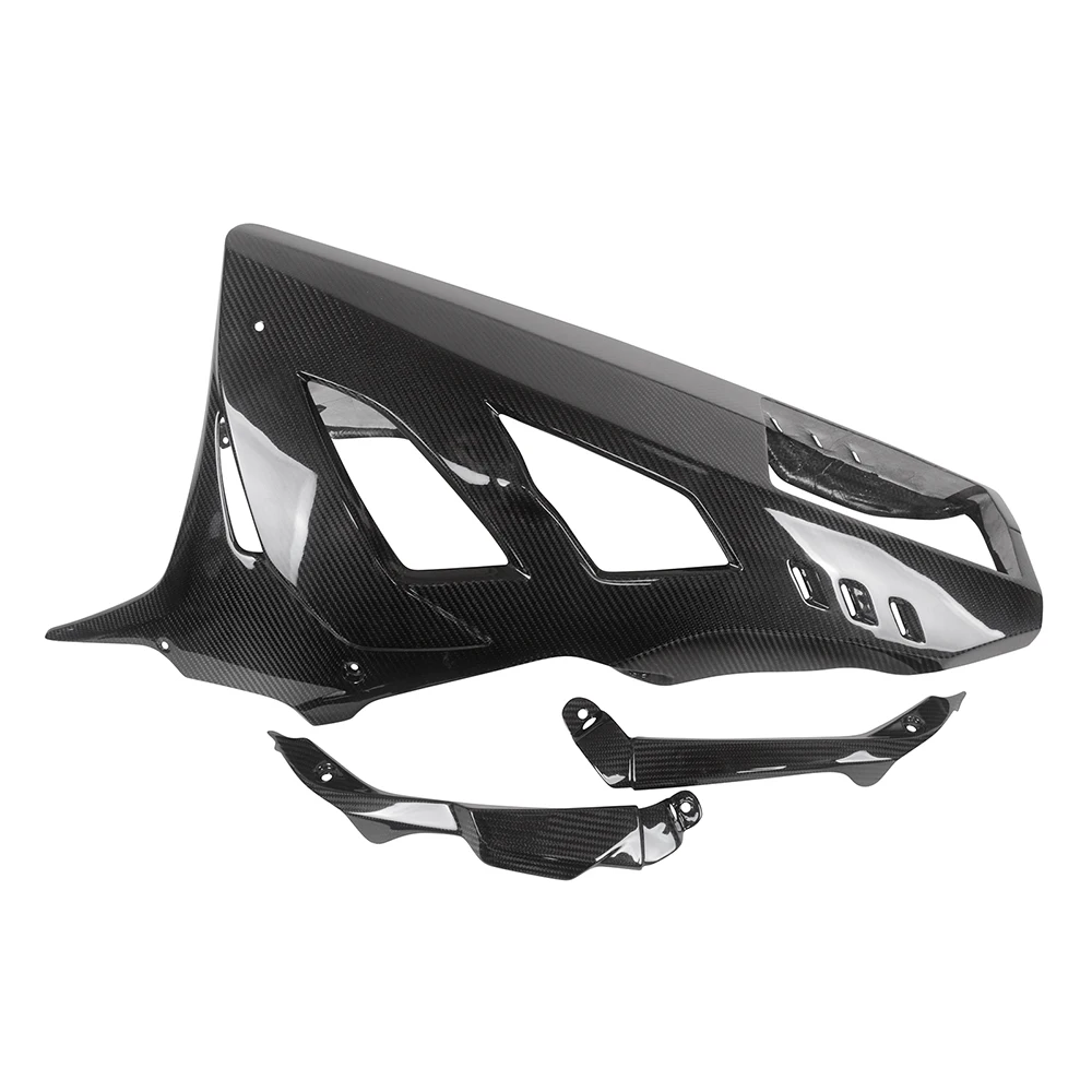 

Для BMW S1000RR 2023 2024, поддон из углеродного волокна, модификация мотоцикла, нижняя крышка спойлера двигателя, защита обтекателей