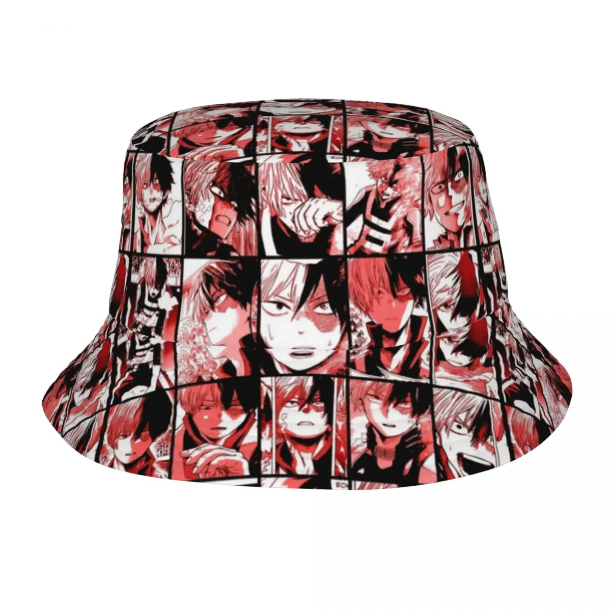 

Todoroki Shoto Collage Bucket Hats Boku No My Hero Academia Academy Anime Outdoor Bob Fishing Hats Girls Boys Boonie Hat
