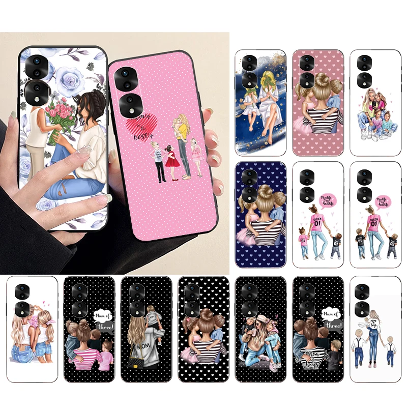 

Mama Mom Daughter Son Phone Case for Huawei Honor X9 X8 X7 X6 70 50 60 Pro 10X 20 Lite 8A 8S 8X 9X 9A 9S 10i Funda
