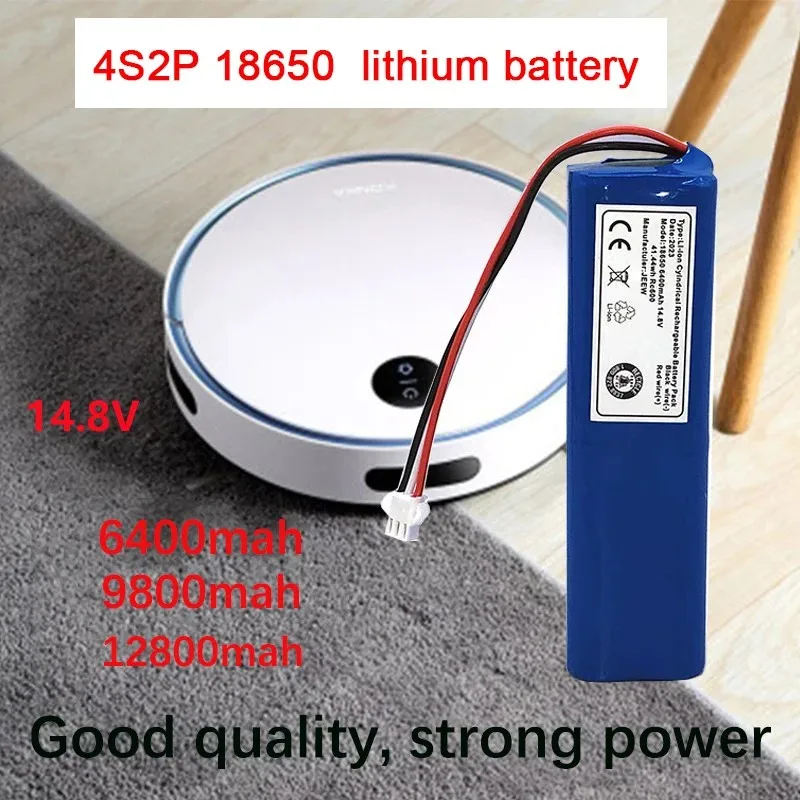 

2023 New 4S2P 14.8V 6400mAh 18650 lithium-ion battery, suitable for V8s X750 Pro robot vacuum cleaner battery battery pack