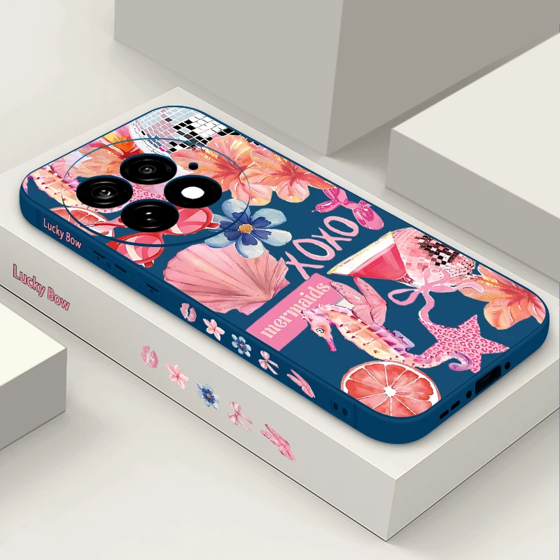 Фото Розовый чехол с мультяшным цветочным рисунком для OnePlus 15 13 13T 12, мягкий силиконовый чехол из ТПУ для Oneplus Nord 5 13R 12R 11R 5G №4